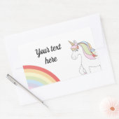 Unicorn rainbow rechteckiger aufkleber (Umschlag)