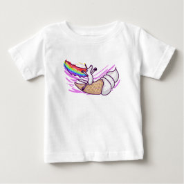 Unicorn Rainbow Riding Ice Cream Cone Baby T-shirt