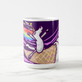 Unicorn Rainbow Riding Ice Cream Cone Kaffeetasse (Mittel)
