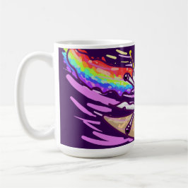 Unicorn Rainbow Riding Ice Cream Cone Kaffeetasse