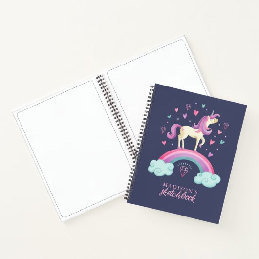 Unicorn Rainbow Sketchbook Notizblock (Innenseite)