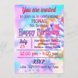 Unicorn Rainbow Sparkle Pastel Magic Geburtstag Einladung