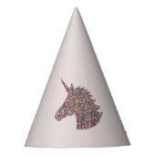 Unicorn Rainbow Sprinkles Party Hat Partyhütchen (Vorderseite)