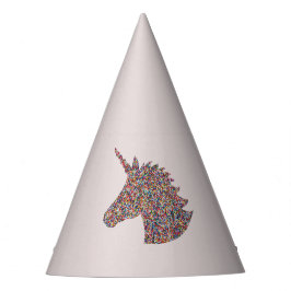 Unicorn Rainbow Sprinkles Party Hat Partyhütchen
