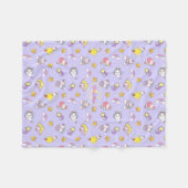 Unicorn Rainbow Star Light Lila Personalisiert Fleecedecke (Vorderseite (Horizontal))