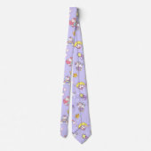 Unicorn Rainbow Star Light Lila Themed Krawatte (Rückseite)