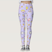Unicorn Rainbow Star Light Lila Themed Leggings (Vorderseite)