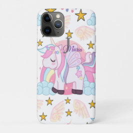 Unicorn Rainbow Stars Magic Name Monogram Case-Mate iPhone Hülle