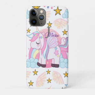 Unicorn Rainbow Stars Magic Name Monogram Case-Mate iPhone Hülle