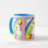 Unicorn Rainbow Tasse (Vorderseite Links)