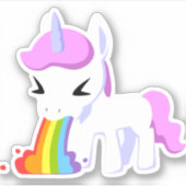 UNICORN RAINBOW VOMIT STICKER (Vorderseite)