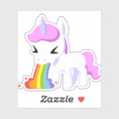 UNICORN RAINBOW VOMIT STICKER (Blatt)