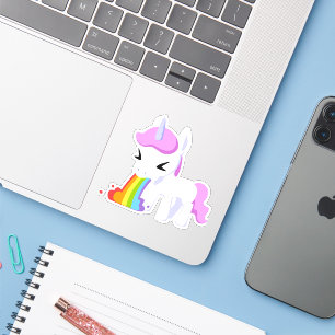 UNICORN RAINBOW VOMIT STICKER