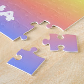 Unicorn Rainbow Watercolor Monogram Name Puzzle (Seite)