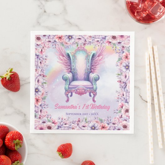 Unicorn Rainbows Birthday Party Feelsesseln Serviette (Beispiel)