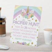 Unicorn Rainbows Schnuller Hunt Baby Showspiel Sockelschild (In SItu)