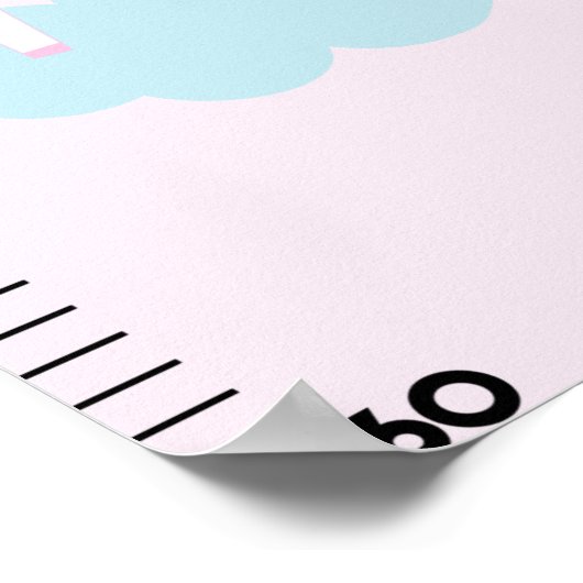 Unicorn & Rainbows Wachstumsdiagramm Behalten auf  Poster (Ecke)