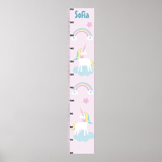 Unicorn & Rainbows Wachstumsdiagramm Behalten auf  Poster (Vorne)