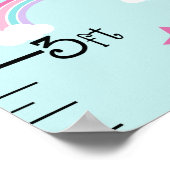 Unicorn & Rainbows Wachstumsdiagramm Behalten auf  Poster (Ecke)