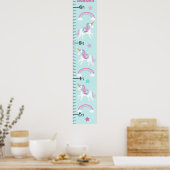 Unicorn & Rainbows Wachstumsdiagramm Behalten auf  Poster (Küche)