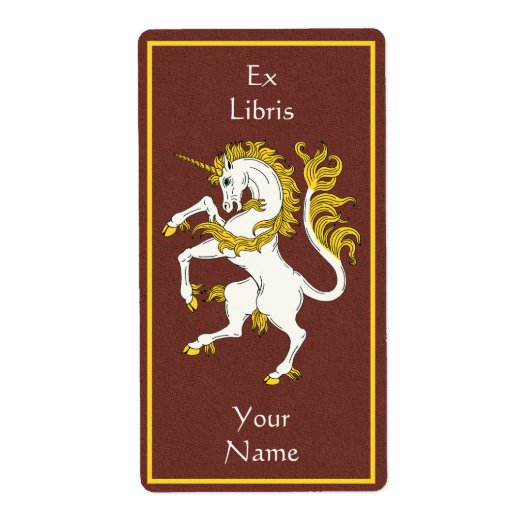 Unicorn Rampant Buchzeichen (Vorne)