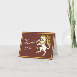 Unicorn Rampant Danke-Card