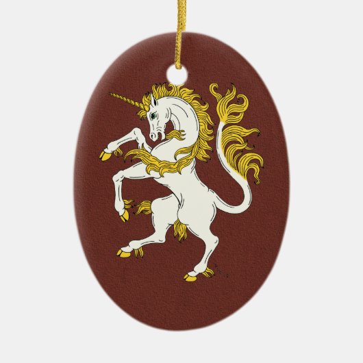 Unicorn Rampant Keramikornament (Vorne)