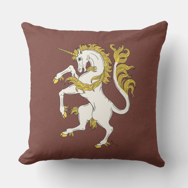 Unicorn Rampant Kissen (Vorderseite)
