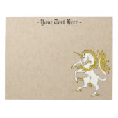 Unicorn Rampant Notizblock (Vorderseite)
