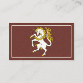 Unicorn Rampant Visitenkarte (Rückseite)