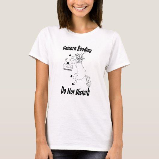 Unicorn Reading... - Basic Women's T-Shirt - BL (Vorderseite)