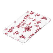 Unicorn Red Toile Magnet (Linke Seite)