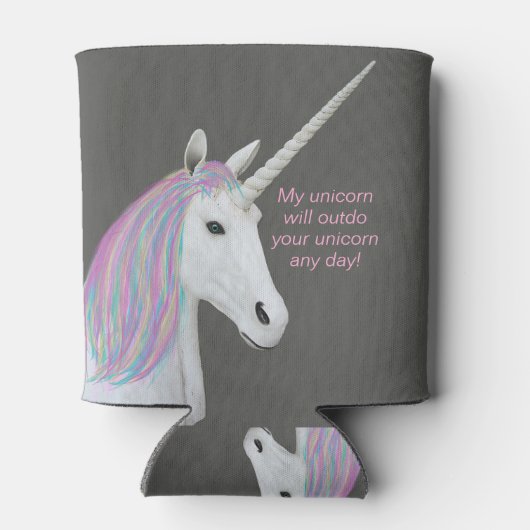 Unicorn Regenbogen Custom Can Cooler Dosenkühler (Rückseite)