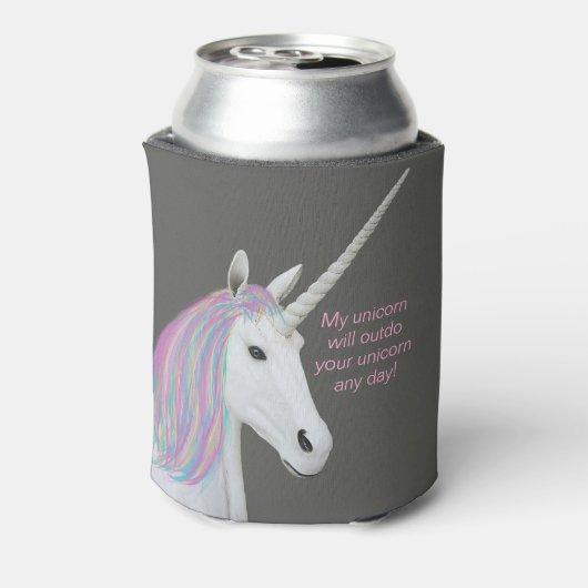 Unicorn Regenbogen Custom Can Cooler Dosenkühler (Kanne Rückseite)