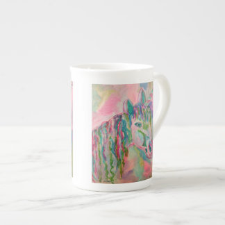 Unicorn-Regenbogen-Führer-Knochen-China-Tasse Porzellantasse