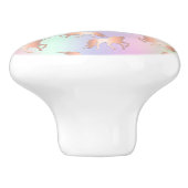 Unicorn Regenbogen Glitzer Tropfen Rosa lila Minze Keramikknauf (Seitenansicht)