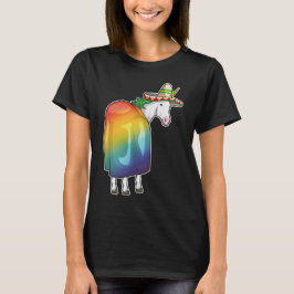 Unicorn Regenbogen Mexikanischer Hut T-Shirt