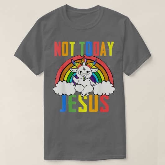 Unicorn Regenbogen Nicht Heute Jesus lustige Gesch T-Shirt (Design vorne)
