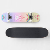 Unicorn Regenbogen Skateboard (Horizontal)