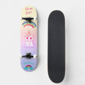 Unicorn Regenbogen Skateboard (Vorderseite)