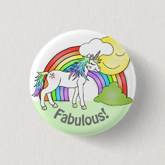 Unicorn-Regenbogen-Sonnenschein-Button-Abzeichen - Button