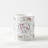 Unicorn-Regenbogen-Tasse bewölkt Stern-Geschenk Kaffeetasse (Mittel)