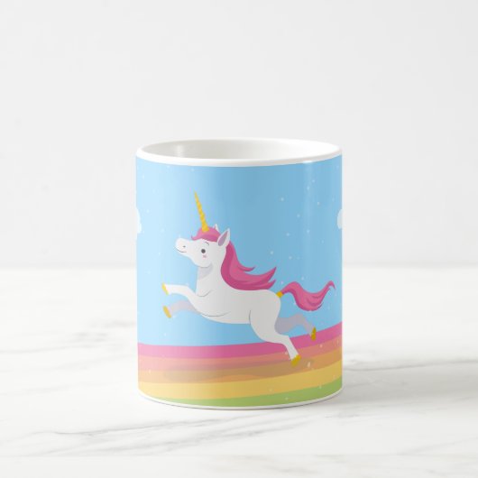 Unicorn-Regenbogen-Tasse Kaffeetasse (Mittel)