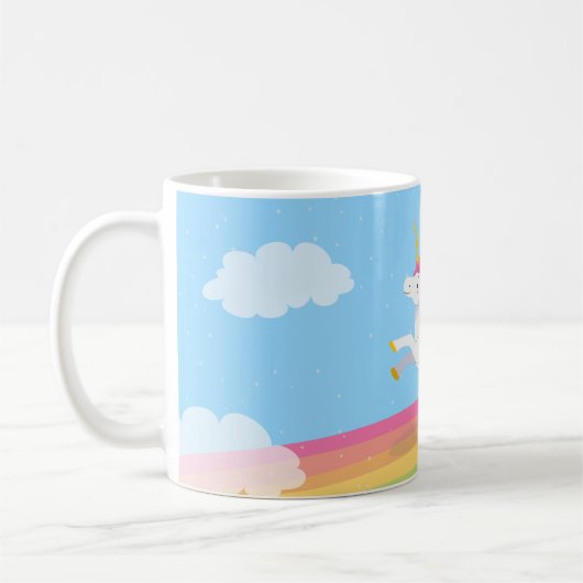 Unicorn-Regenbogen-Tasse Kaffeetasse (Links)
