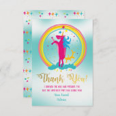 Unicorn Regenbogen Vielen Dank, dass Sie sich Kart Einladung (Vorne/Hinten)