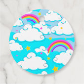 Unicorn Regenbogen Wolken Stars Bounce House Gesch Geschenkanhänger (Rückseite)