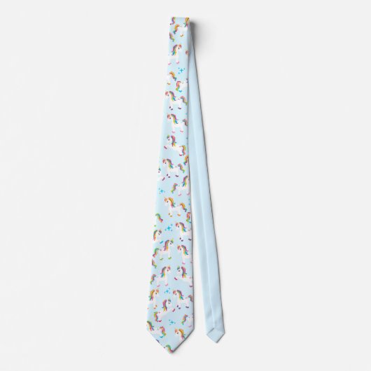 Unicorn Regenbogenmuster magischer Spaß kitschig Krawatte (Vorderseite)