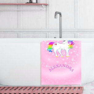 Unicorn Regenbogenstars Magisches Rosa Niedlich, k Badhandtuch Set