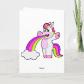 Unicorn-Regenbogenwolken Karte (Rückseite)