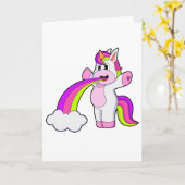 Unicorn-Regenbogenwolken Karte (Gelbe Blume)